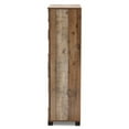 thumbnail image 4 of Baxton Studio Cyrille Modern and Contemporary Farmhouse Rustic Finished Wood 4-Door Shoe Cabinet, 4 of 10