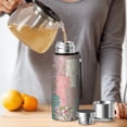 thumbnail image 4 of 20 Oz Pioneer Flower Coffee Tumbler Double Wall Insulated Stainless Steel Water Bottle | Metal Reusable Thermoses Flask with Cup Cap | Leak & Sweat Proof with Anti-Dust Lid, 4 of 7