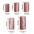 thumbnail image 3 of Efavormart Set of 5 Dusty Rose Crushed Velvet Cylinder Plinth Display Box Stand Covers, Premium Pedestal Pillar Prop Covers, 3 of 5