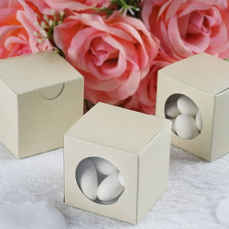 Efavormart 2x2  Ballotin Box for Candy Treat Gift Wrap Box Party Favor Boxes for Bridal Shower Anniverary Wedding Party -100