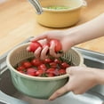 thumbnail image 5 of 2-in-1 kitchen Strainer Bowl Sets, Large Plastic Washing Bowl and Strainer, Detachable Colanders Strainers Set, Space-Saver, for Fruits Vegetable Cleaning Washing Mixing, 5 of 7