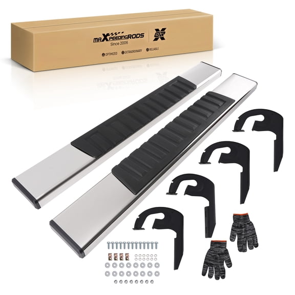 maXpeedingrods 6" Running Boards for Ford F-150 2004-2014 Regular Cab, Stainless Steel Side Step Nerf Bars, 450 LBS Load