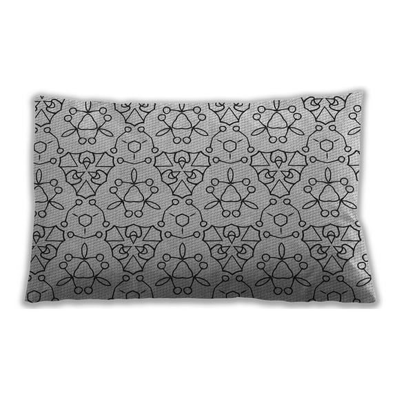 Ahgly Company Outdoor Rectangular Contemporary Lumbar Throw Pillow, 13 inch by 19 inch