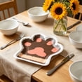 thumbnail image 6 of WWV Cat's Paw Party Plates Disposable Paper Plates Paw Shape Cute Birthday Party Supplies for Kids Cake Dessert Food 10 Pack Brown, 6 of 6
