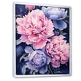 thumbnail image 2 of Designart "Treasures Of Radiant Peony Garden II" Peonies Floater Framed Wall Art Living Room, 2 of 5