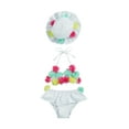 thumbnail image 2 of Infant Baby Girl Flower Swimsuit 3Pcs Halter Triangle Tops Ruffle Bottoms Sun Hat Bikini Set Bathing Suit Swimwear, 2 of 10