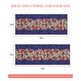 thumbnail image 6 of 4th of July Yoga Towel for Hot Yoga Non Slip, Blue Red Star Flowers Botanical Rustic 26"x74" Yoga Mat Towel Absorbent Yoga Sweat Towels Microfiber Hot Yoga Blanket for Bikram Pilates, 6 of 7