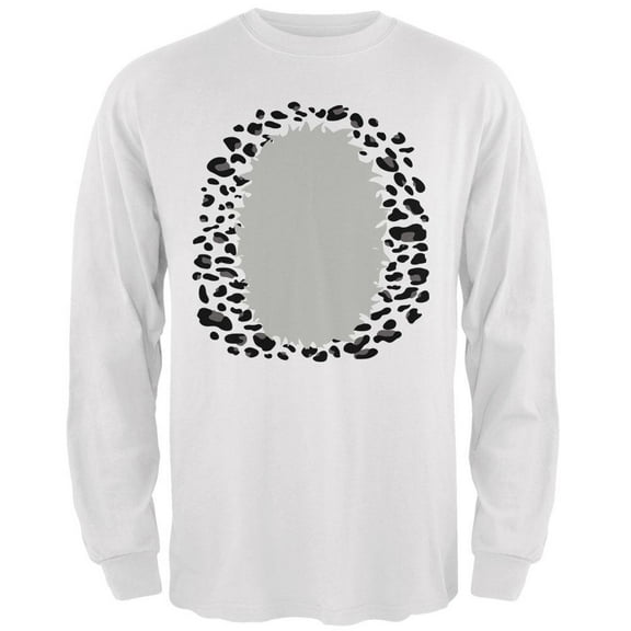 Halloween Snow Leopard Costume Mens Long Sleeve T Shirt White 2XL