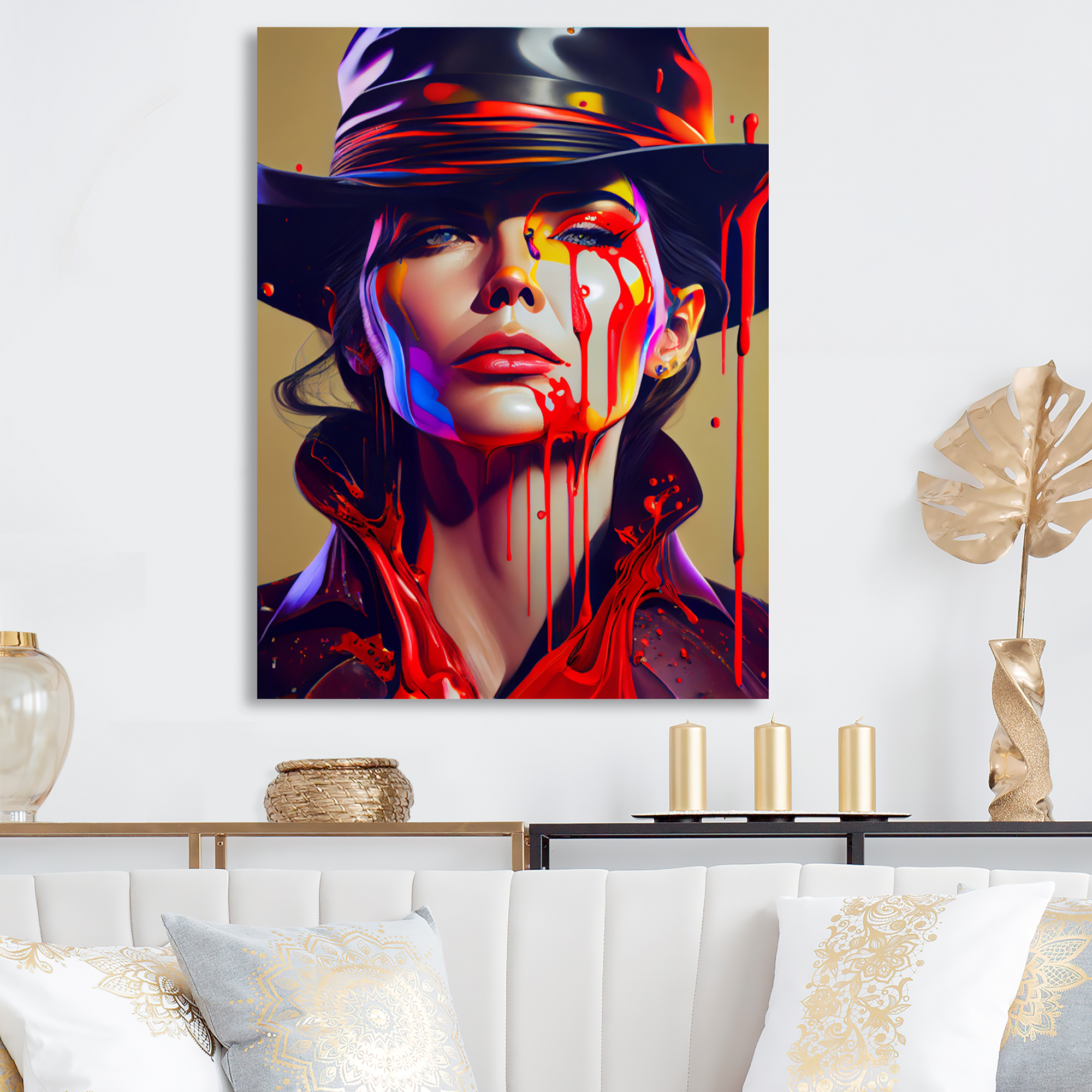 Designart Female Criminal Mastermind VII Canvas Wall Art