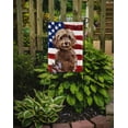 thumbnail image 2 of Carolines Treasures BB9374GF Brown Cockapoo Patriotic Flag - Garden Size, 2 of 3