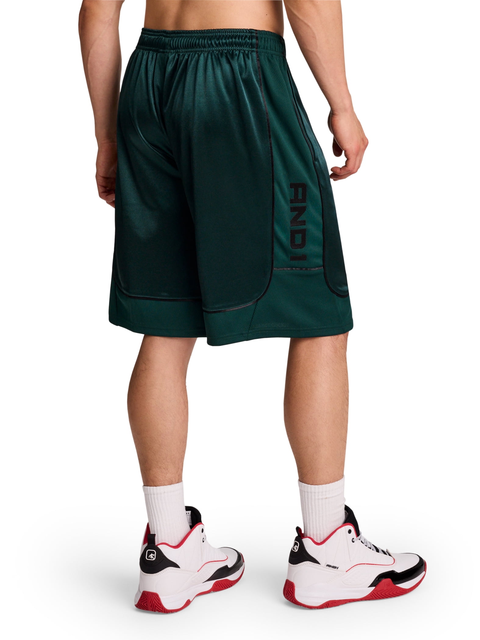 AND1 Men's and Big Men's All Court Short, 11" inseam, up to Size 5XL