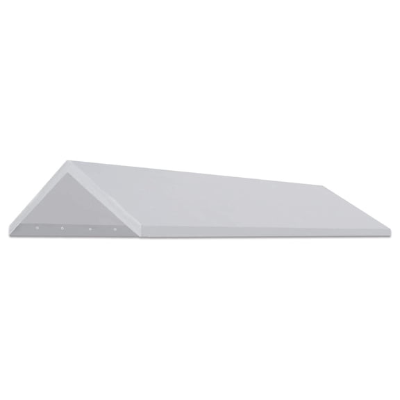 Bennium Outdoor 10x20 Replacement Canopy Roof Cover Valanced Carport Covers (Valance Tarps, White)