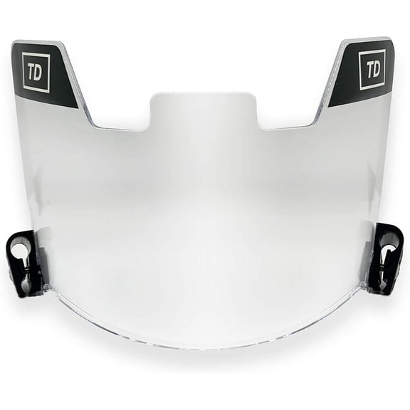TD Sports Football Visor , Fits Kids, Youth, and Adult Helmets , Eye Protection for Helmet and Facemask Clear