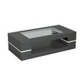 thumbnail image 2 of Hironpal 47" Modern Coffee Table with Glass Top, 2-Tier Rectangular Center Table with Storage for Living Room,Black, 2 of 8