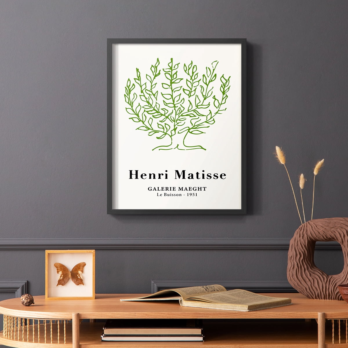 Matisse CXV Framed Print in Black Solid Wood 16 x 20 Framed Print
