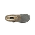 thumbnail image 6 of Clarks Womens Slipper Suede Leather Knitted Collar Clog Slippers - Plush Faux Fur Lining (Grey, 7), 6 of 7