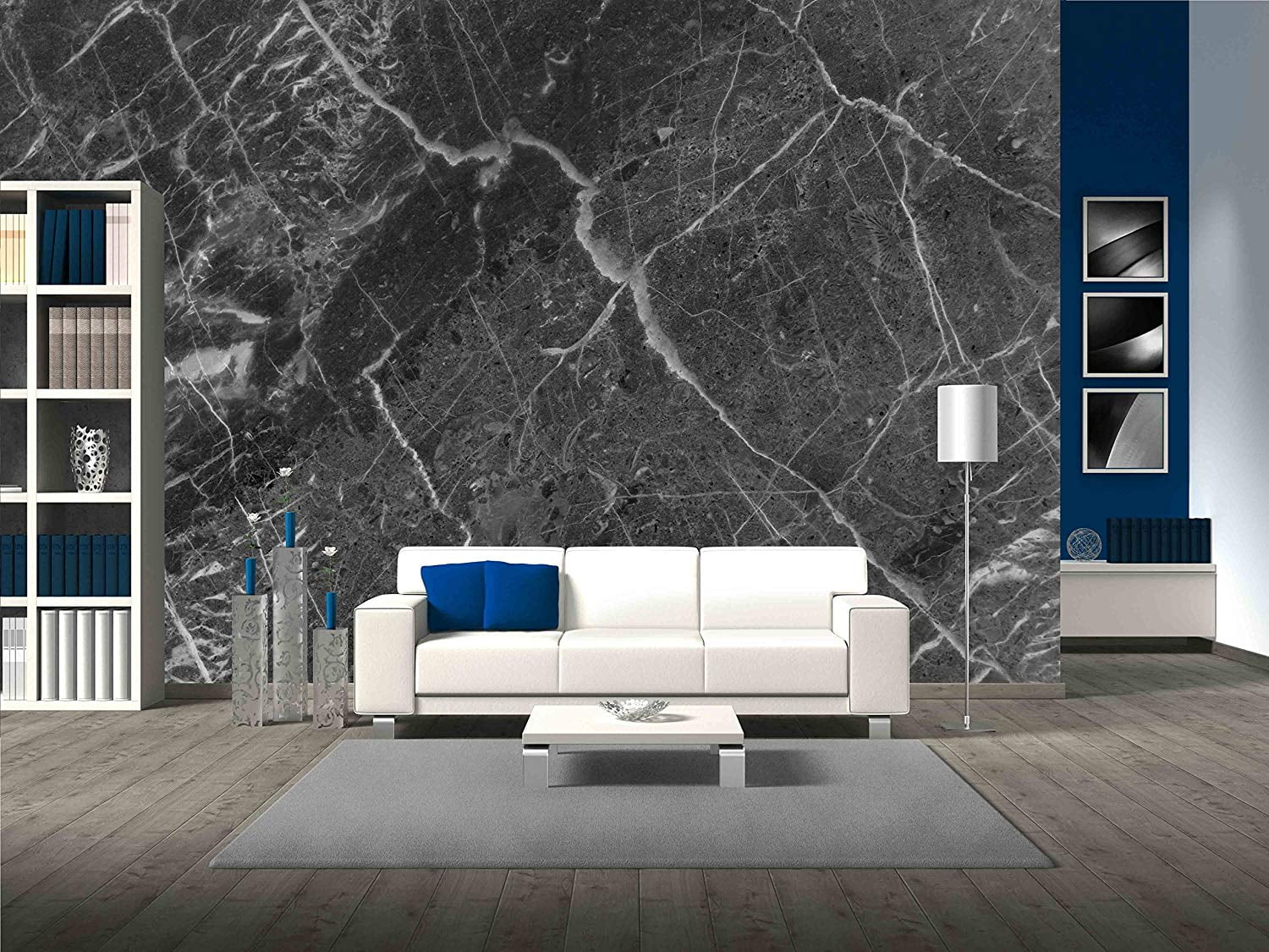 Wall26 Black Marble Texture (High Resolution Core Tissue) - Removable ...