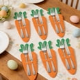 thumbnail image 4 of Kadlawus 3Pcs Easter Table Decorations, Bunny Egg Carrot Paper Cutlery Set for Party Supplies, Disposable Plates And Cutlery Tray for Spring Holiday Dining, 4 of 9