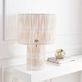 thumbnail image 6 of SAFAVIEH Elara 25 in. Coastal White Rattan Table Lamp with White Shade, 6 of 11