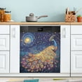thumbnail image 5 of Ryvnso Peacock Oil Paint Dishwasher Magnetic Refrigerator Magnet Cover Kitchen Home Decorative 23"x26", 5 of 6