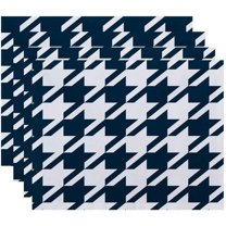 Simply Daisy 18" x 14" Houndstooth Geometric Print Placemat
