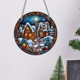 thumbnail image 1 of RYRDWP Halloween Pumpkin Stained Glass Window Hanging Decoration, 1 of 5