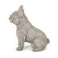 thumbnail image 4 of GDF Studio Rilo Outdoor Cast Stone French Bulldog Garden Statue, Rustic White and Green, 4 of 9