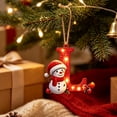 thumbnail image 6 of Christmas Letter Ornament, Red Alphabet Initial L Hanging Decoration with Snowman Christmas Tree Ornament for Family Name Display, 6 of 7