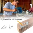 thumbnail image 4 of Multifunctional Square 45/90 Degree Gauge Angle Ruler Home Use Measuring X6B8. O4Q4, 4 of 6
