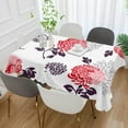 thumbnail image 5 of Coolnut Floral Pattern Tablecloth, Waterproof Washable Polyester Square Table Cover, Durable Tablecloth for Kitchen Dining Table Party Decor, 60"X 90", 5 of 7