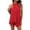 Red, variant on on Clearance Women's Short Sleeve Tops Women's two-piece shorts short-sleeved tops casual set of shorts summer sportswear suit sportswear suit Ndbuld Red M