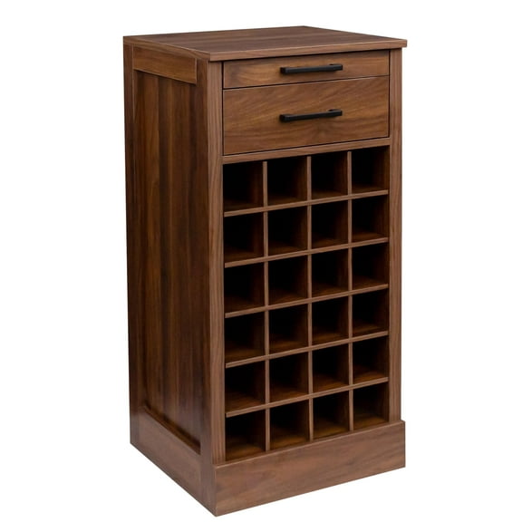 Wine Rack and Bar Cabinet with Drawers - Elegant Liquor Cabinet for Home Storage and Organization