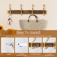 thumbnail image 3 of FUYGRCJ Vintage Coat Rack Wall Mount, Decorative Wall Towel Rack with 4 Hooks for Hanging Key Purse Hat Robe Towel Clothes, Unique Hanger for Bathroom Shower Entryway Antique Brass, 3 of 10