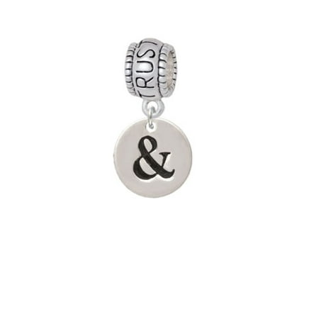 Disc 1/2'' - Symbol - Ampersand - & - Trust In God Charm Bead