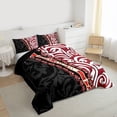 thumbnail image 3 of Manfei Geometric Swirl Lines 3 Pieces Queen Comforter Set for Female Men Women,Vintage Aesthetic Ultra Soft Bedding Sets,Abstract Stripes Bedding Comforter Set Breathable,Ultra Soft Home Decor, 3 of 8