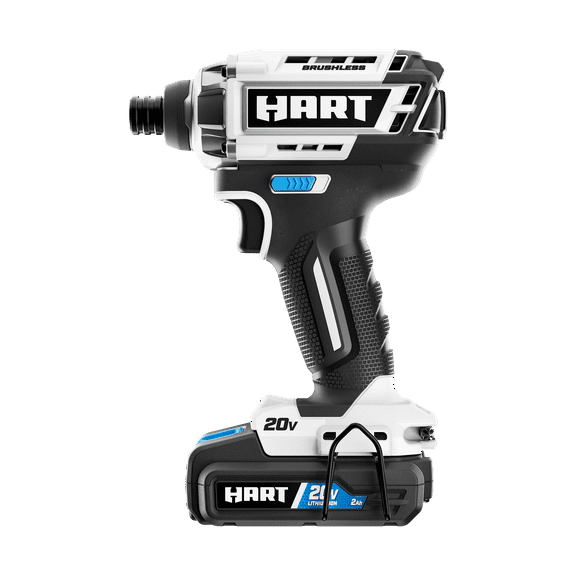 Open Box HART 20-Volt Brushless Impact Driver Kit (1) 20-Volt 2.0Ah Lithium-ion Battery