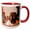 Red/White, variant on 3drose, Cavaliers on Red Brick Patio, Mr, 15oz Two-tone Red Mug