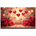 thumbnail image 2 of LUUFILx Valentine's Day Roses Heart Backdrop Photography Props Romantic Wedding Decor Party Supplies Background Decorations Banner, 2 of 8