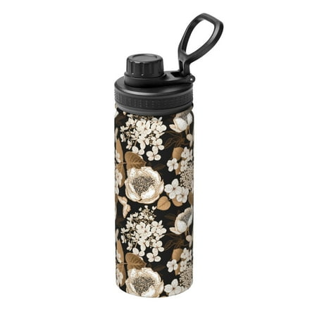 

Ocsxa Retro Hydrangeas Print 18oz Stainless Steel Water Bottle Unisex Water Bottle Insulated Sports Water Cup Flask for Cold Water Drinks/Sports/Travel/Car/School