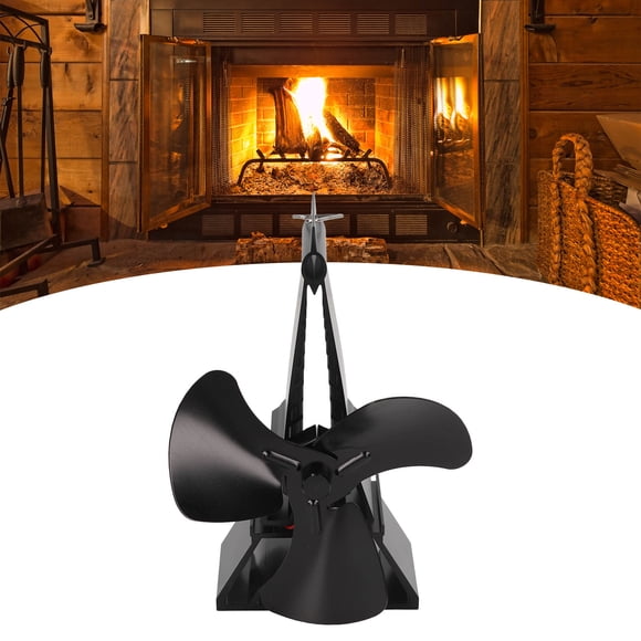 Ventilador De Estufa De Leña, Ventilador Para Chimenea De 3 Aspas Accionado Térmicamente Para Horno