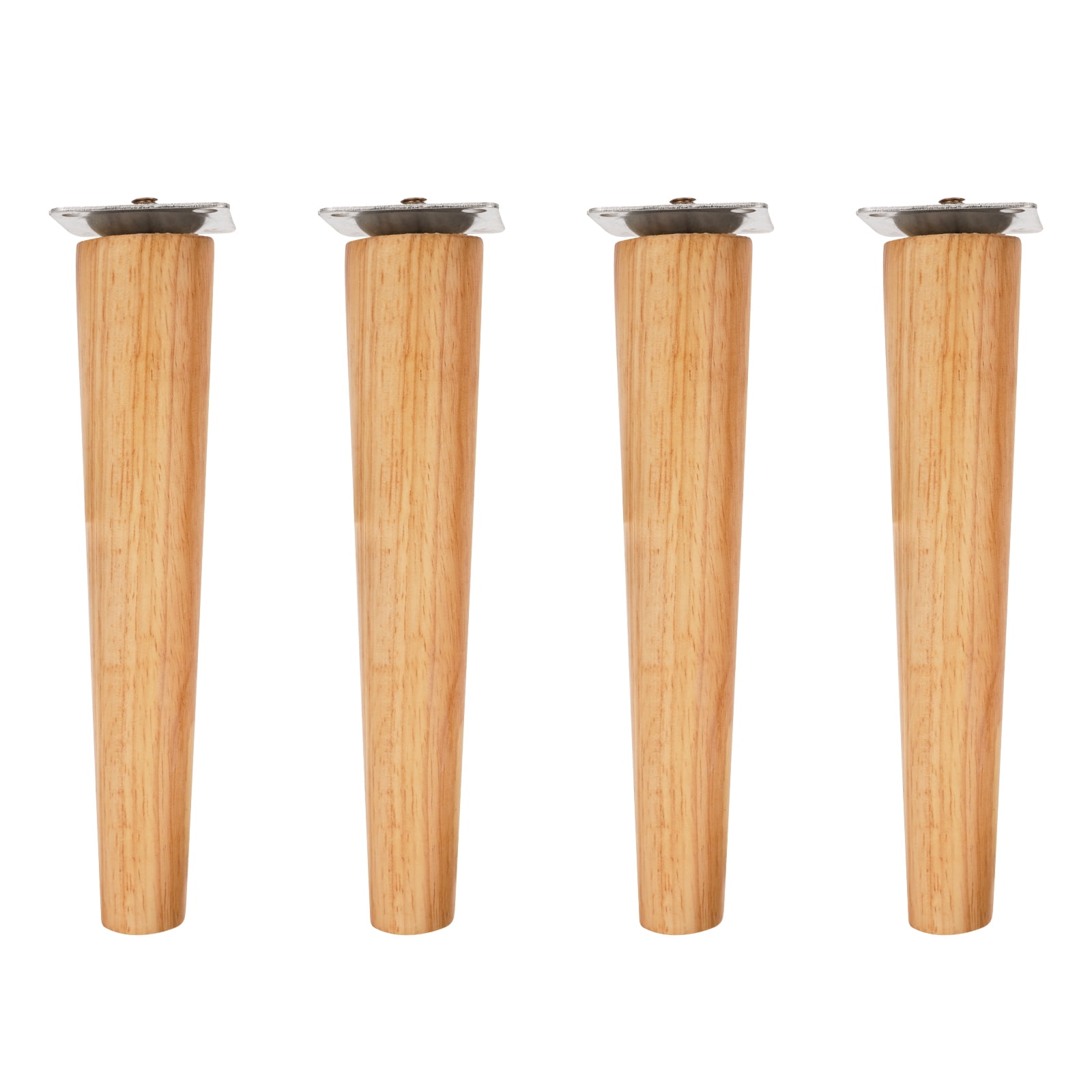 Set of 4 Wooden Furniture Legs, 8/15/20cm Solid Tapered Wood Sofa Legs