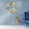 thumbnail image 6 of Decorative Large Metal Wall Clock for Living Room - Modern Farmhouse Wall Décor, 6 of 7
