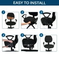 thumbnail image 6 of Stretch Office Computer Chair Seat Covers, Removable Washable Anti-dust Desk Chair Seat Cushion Protectors for Computer Chair, 6 of 10