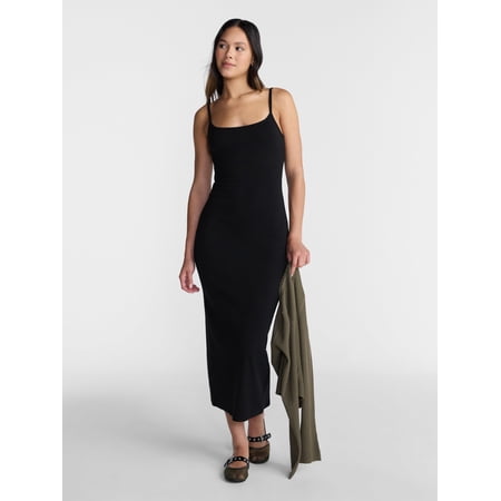 No Boundaries Ribbed Strappy Maxi Dress, Women's and Women's Plus XXS-4X