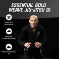 thumbnail image 2 of Hayabusa BJJ Gi - Essential Gold Weave Jiu Jitsu Gi for Men and Women, IBJJF Compliant - Black, A3, 2 of 6