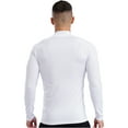 thumbnail image 2 of Zaldita Men Thermal Shirts Long Sleeve Solid Color Compression T-shirts Gym Athletic Sports Base White XL, 2 of 6