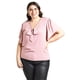 thumbnail image 1 of Blusa con moño al frente Roman Fashion /Tallas Extras, 1874 (Rosa) rosa 42, 1 of 6