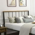 thumbnail image 4 of SESSLIFE Full Size Metal Bed Frame with Headboard and Footboard, No Box Spring Needed Platform Bed, Mattress Foundation, Heavy Duty Steel Slat Support, Under-Bed Storage, Vintage Style, 4 of 9