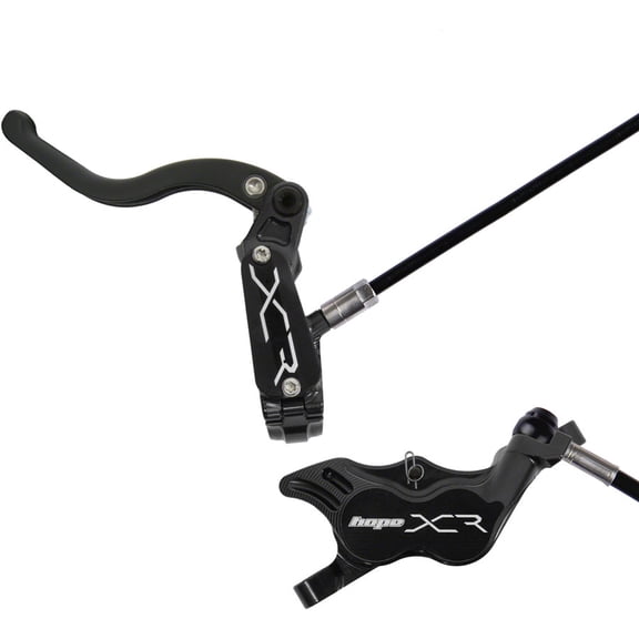 Hope XCR Pro E4 Disc Brake and Lever Set - Front, Hydraulic, Post Mount, Black