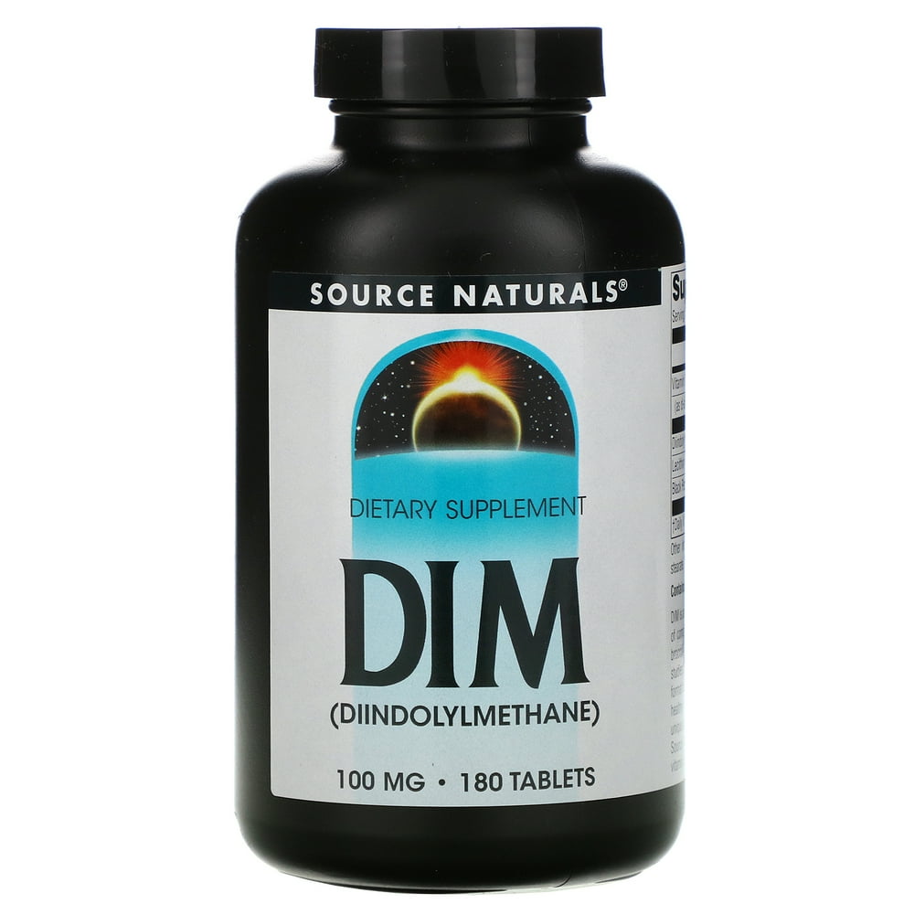 Source Naturals DIM (Diindolylmethane), 100 mg, 180 Tablets